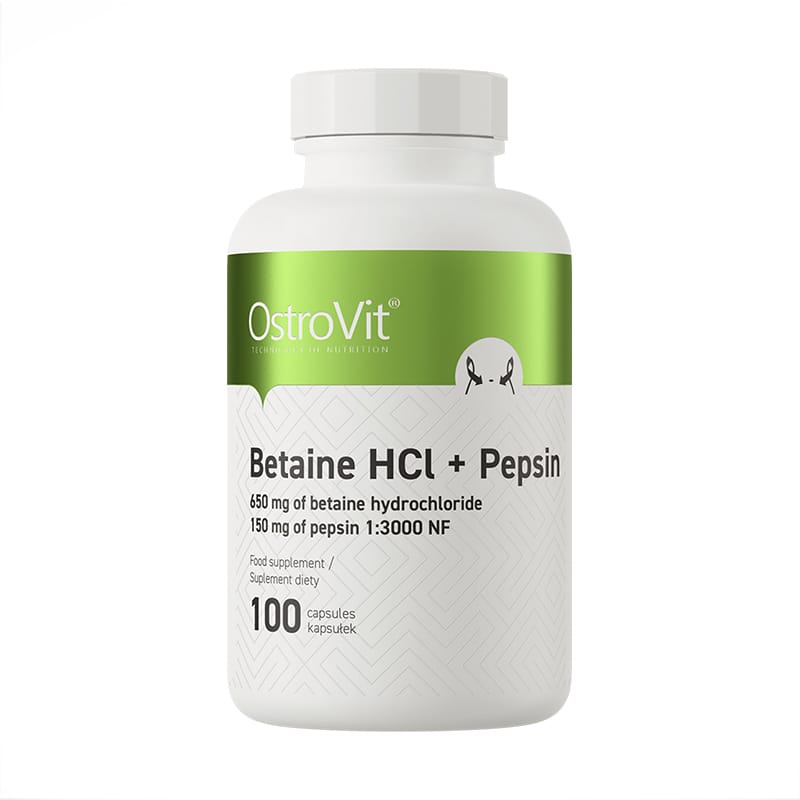 OstroVit Betaine HCl + Pepsin 100 capsules